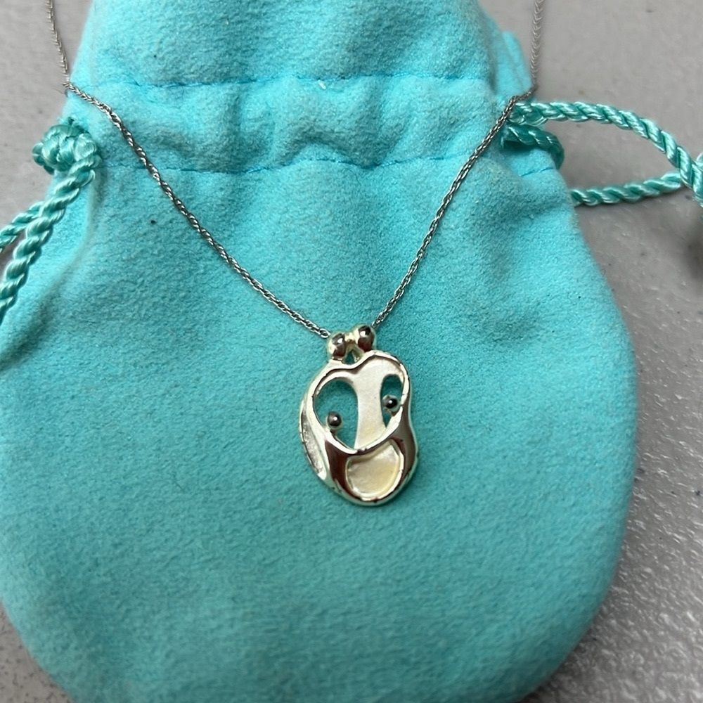 Carolyn Pollack Sterling Silver 925 Loving Family Of Four Pendant Jewelry 17" - Picture 2 of 8